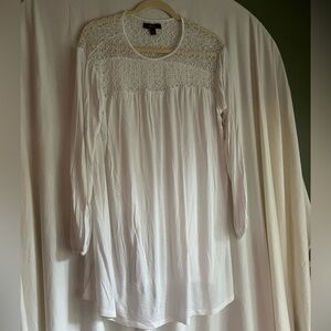 Ellos Long Sleeve Web Mesh Tunic Top Womens 16/18